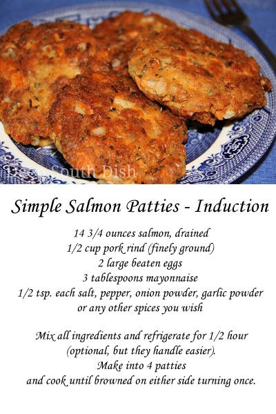 Low Carb Canned Salmon Recipes
 Simple Salmon Patties w pork rinds Induction Friendly
