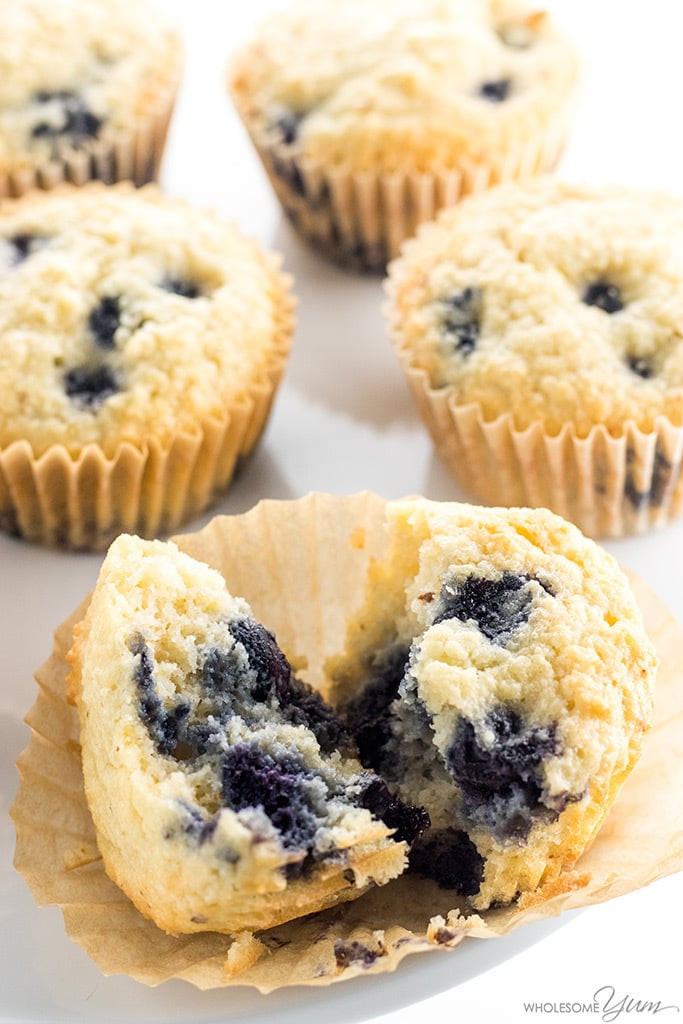 Low Carb Muffin Recipes
 Keto Low Carb Paleo Blueberry Muffins Recipe with Almond Flour