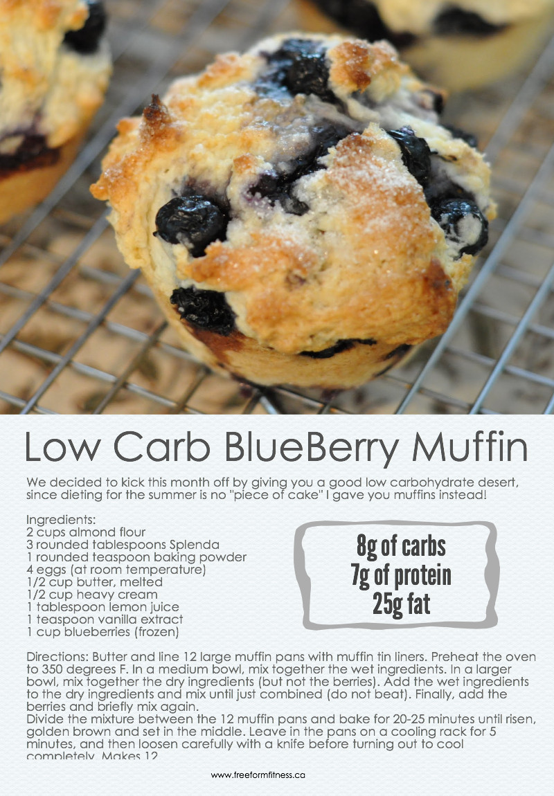 Low Carb Muffin Recipes
 Low carb Blueberry Muffin Recipe Personal Trainer Ottawa