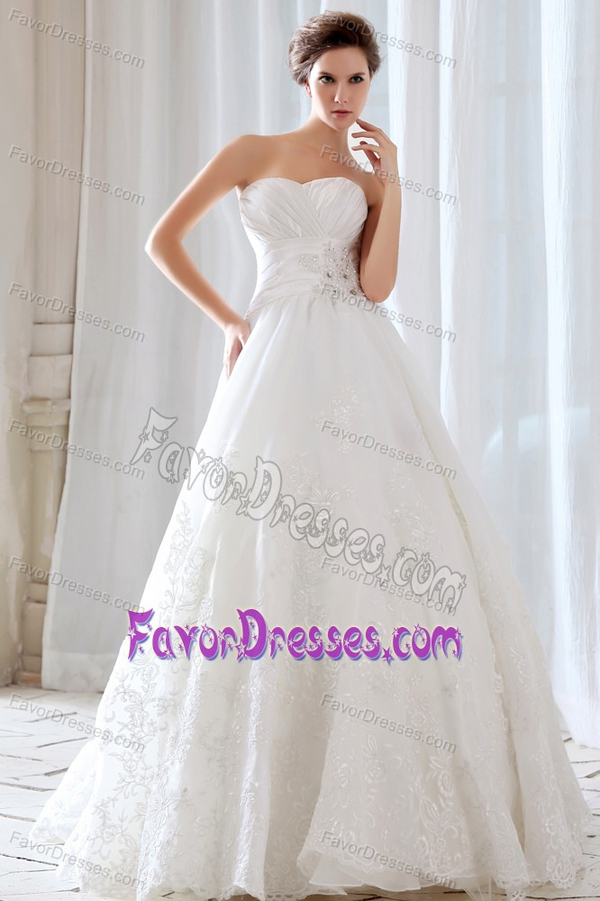 Low Price Wedding Dresses
 Low Price Sweetheart Lace Beaded and Ruched Wedding