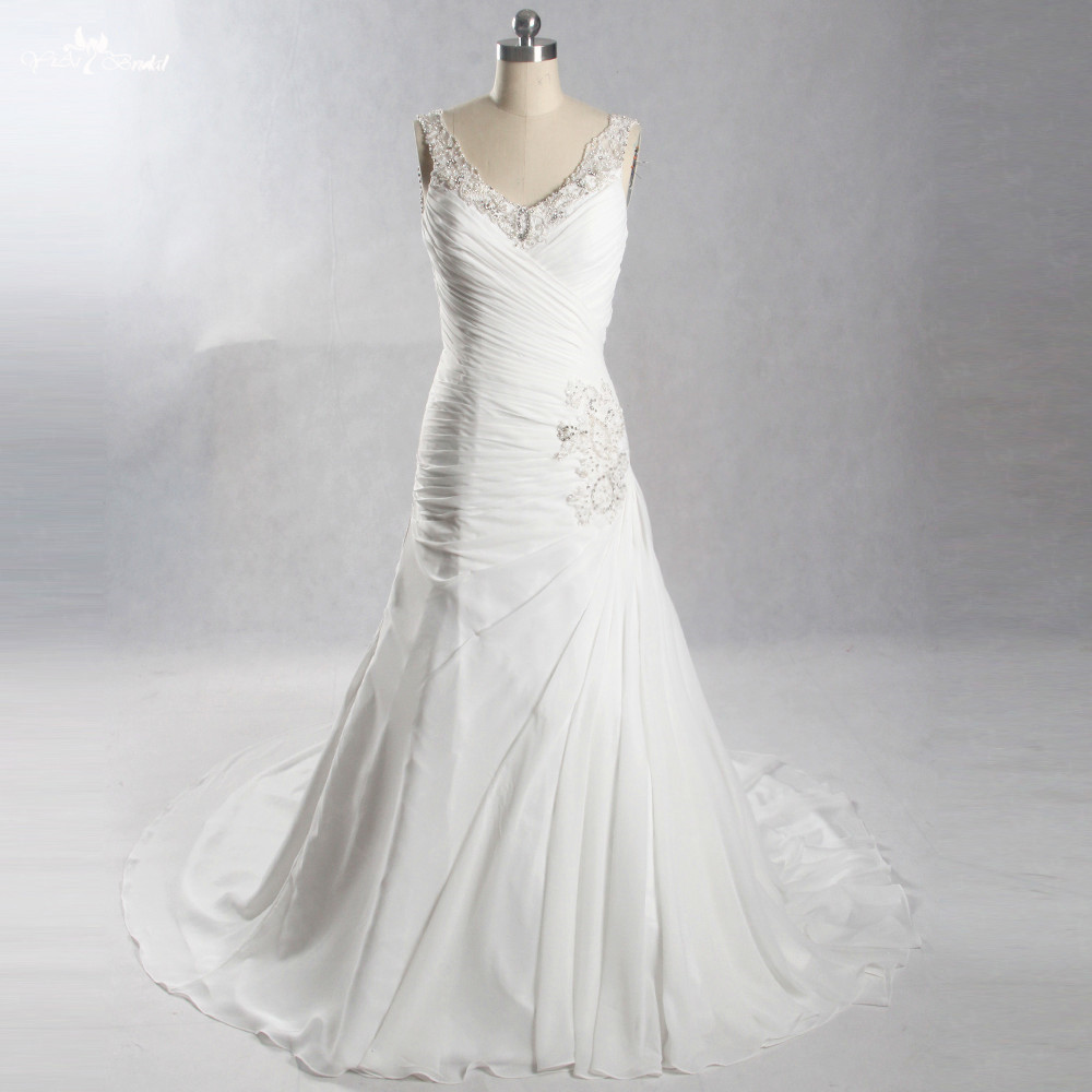 Low Price Wedding Dresses
 LZ243 Beading Pleat Sleeveless Wedding Dress Vestido De