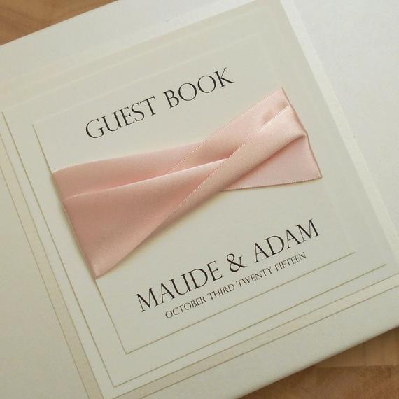 Luxury Wedding Guest Book
 Wedding Guest Book Guestbook Luxury Journal Ivory White by