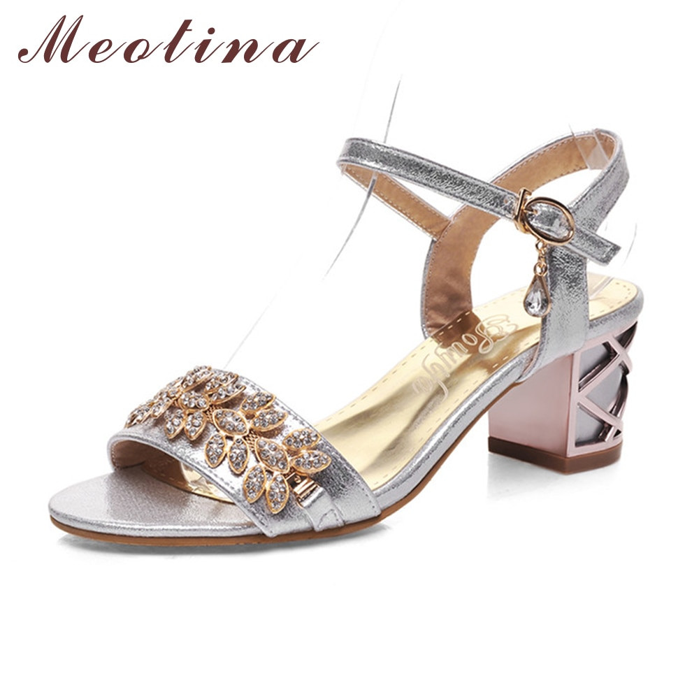 Luxury Wedding Shoes
 Meotina Shoes Women Sandals Luxury Bridal Shoes Summer