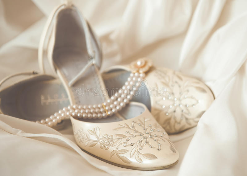 Luxury Wedding Shoes
 Beautiful Luxury White Wedding Shoes Stock s Image