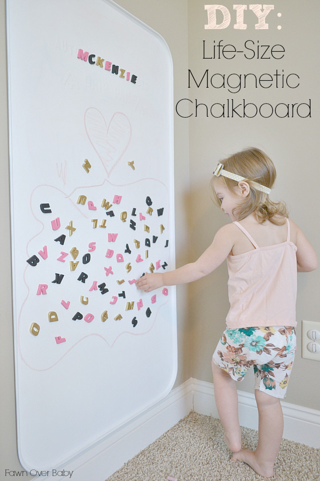 Magnetic Board For Kids Room
 DIY Life Size Magnetic Chalkboard