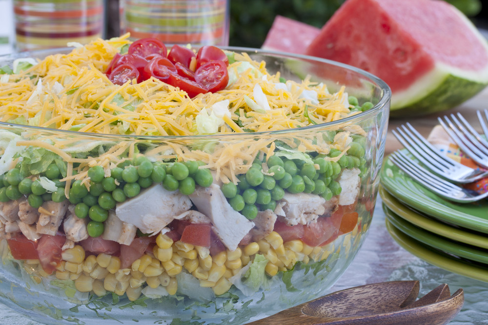 Main Dish Party Food Ideas
 Rainbow Stacked Salad