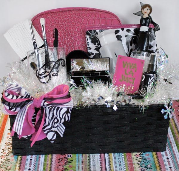 Makeup Gift Baskets Ideas
 14 best Make up t basket images on Pinterest