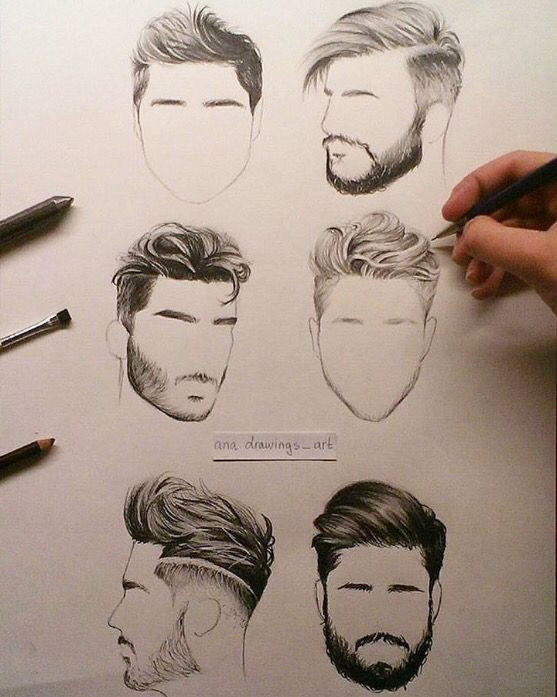 Male Haircuts Drawing
 Hair styles for men Pencil drawings