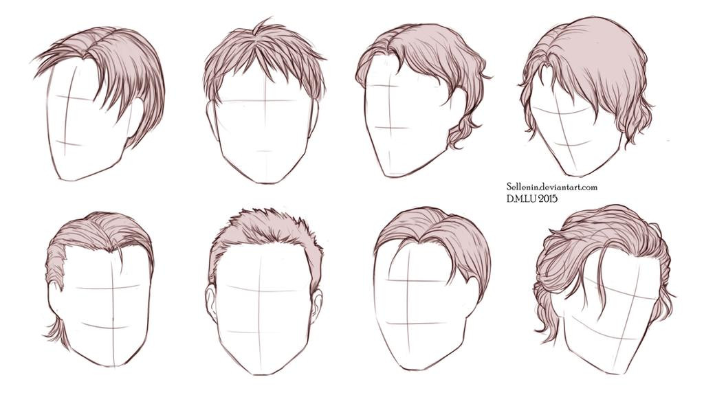 Male Haircuts Drawing
 Male Hairstyles by Sellenin on DeviantArt