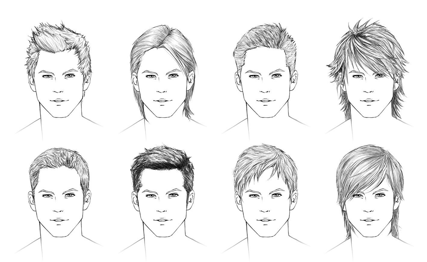 Male Haircuts Drawing
 How to draw hair male