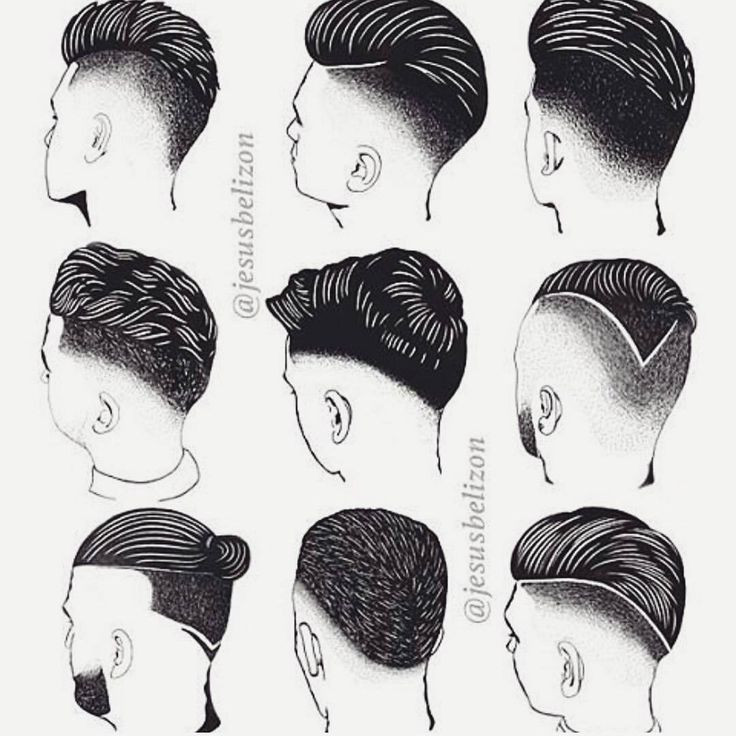 Male Haircuts Drawing
 Male Undercut Drawing