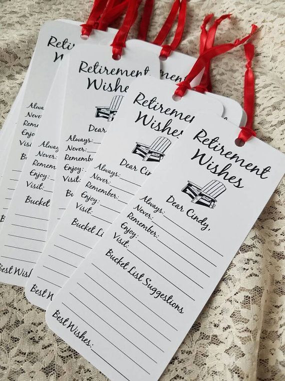 Male Retirement Party Ideas
 8 Handmade Retirement Wishing Tree Tags Bookmarks