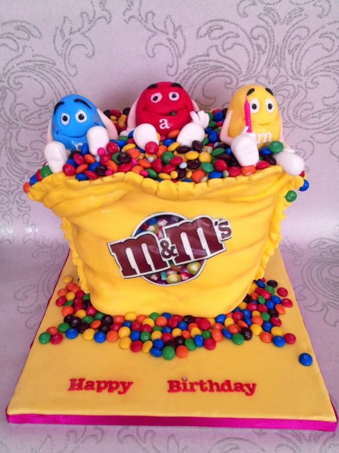 M&amp;m Birthday Cake
 M&M s Cake food art