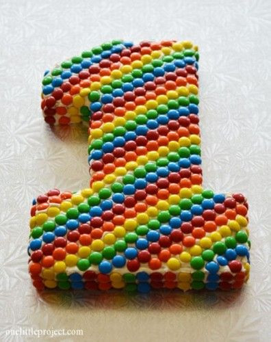 M&amp;m Birthday Cake
 Rainbow M&M s first birthday cake tutorial