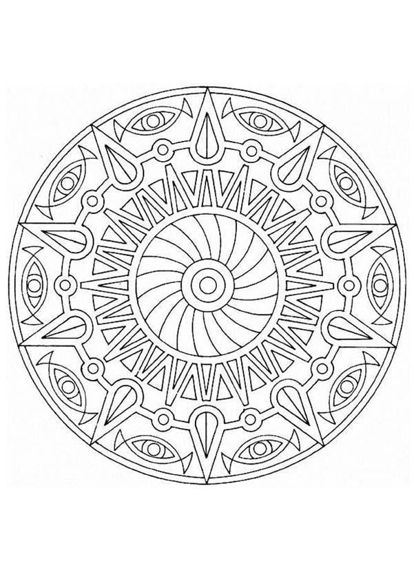 Mandala Coloring Pages For Boys
 Mandala 17a coloring pages Hellokids