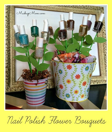 Manicure Gift Basket Ideas
 Easy DIY Nail Polish Flower Bouquet
