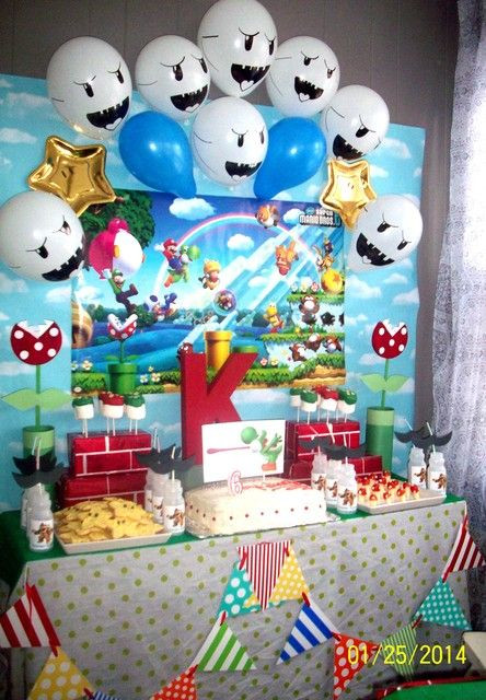 Mario Birthday Party Ideas
 154 best Super Mario Bros Party Ideas images on Pinterest