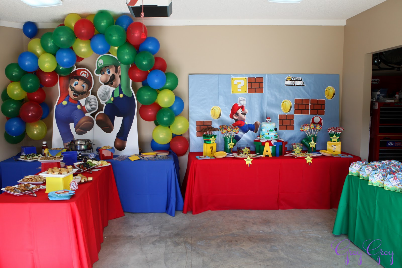 Mario Birthday Party Ideas
 GreyGrey Designs My Parties Super Mario Birthday Party