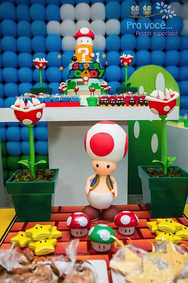 Mario Birthday Party Ideas
 Kara s Party Ideas Brazilian Super Mario Boy Gaming