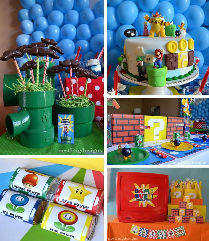 Mario Birthday Party Ideas
 Kara s Party Ideas Super Mario Birthday Party with SO