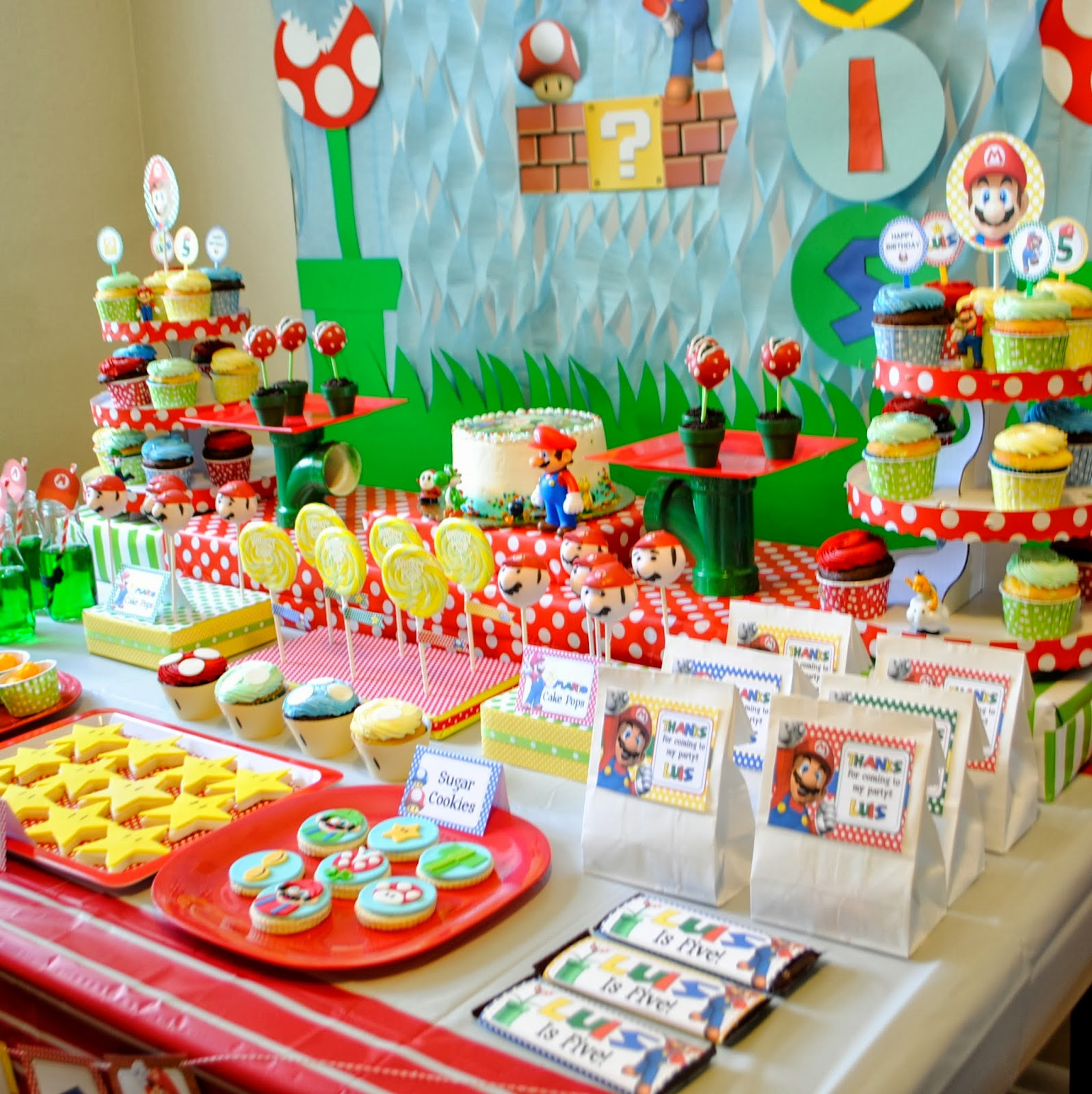 Mario Birthday Party Ideas
 Karo s Fun Land Super Mario Fifth Birthday Party