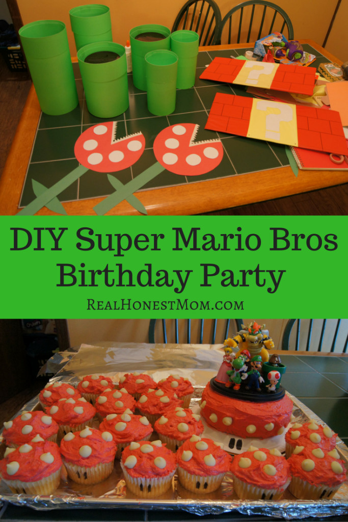 Mario Birthday Party Ideas
 DIY Super Mario Bros Birthday Party Real Honest Mom
