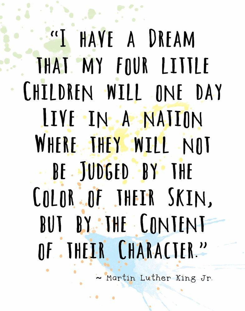 Martin Luther King Quotes For Kids
 MARTIN LUTHER KING Jr QUOTE Wall Art Print Civil Rights