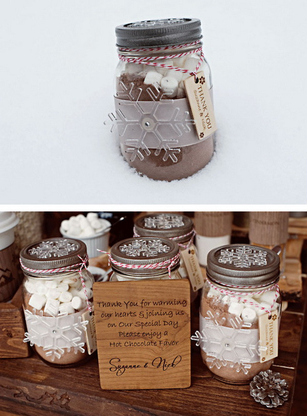 Mason Jar Wedding Favors
 Top 10 Inspirational & Quirky Ideas for Winter Wedding