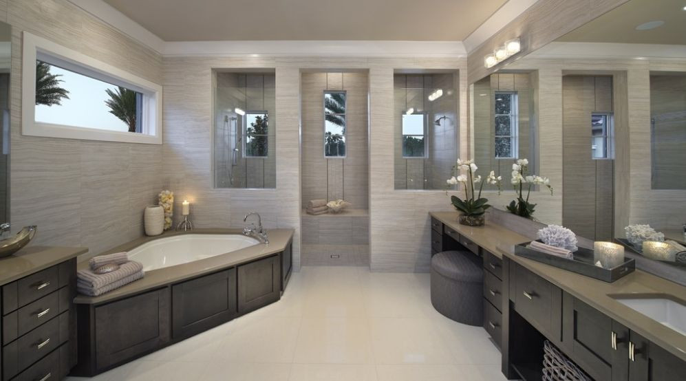Master Bathroom Layout Ideas
 Fresh Designs Built Around A Corner Bathtub