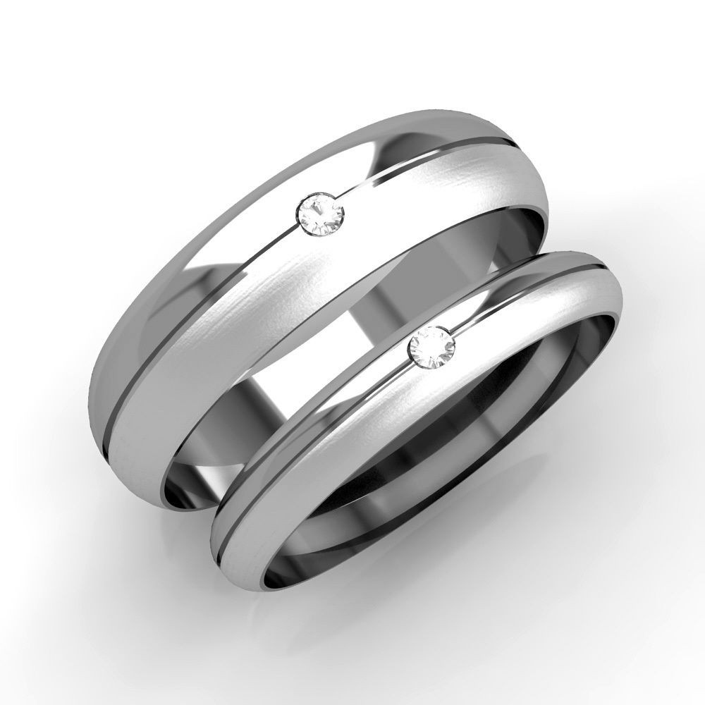 Matching Wedding Bands White Gold
 Matching Wedding Rings His and Hers Diamond Set Bands