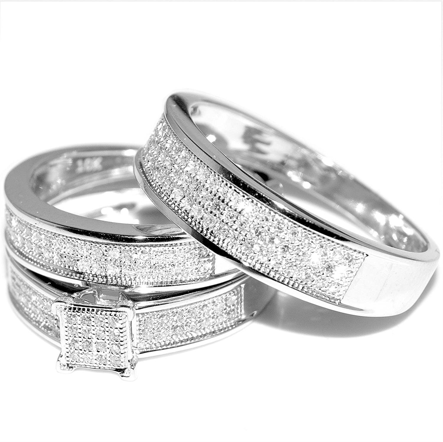 Matching Wedding Bands White Gold
 View Full Gallery of Luxury Cheap Gold Wedding Bands for