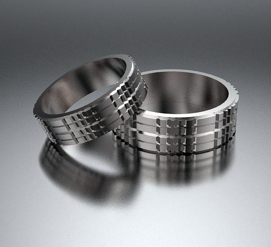 Matching Wedding Bands White Gold
 His And Hers Simple 14k White Gold Matching Wedding Bands