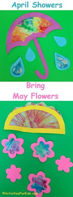 May Crafts For Preschoolers
 April Showers Bring May Flowers Kindergarten craft