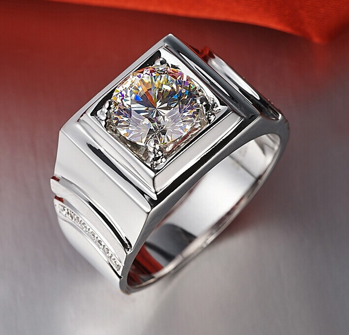 Men Diamond Engagement Rings
 Aliexpress Buy 2CT Brilliant Simulate Diamond Men