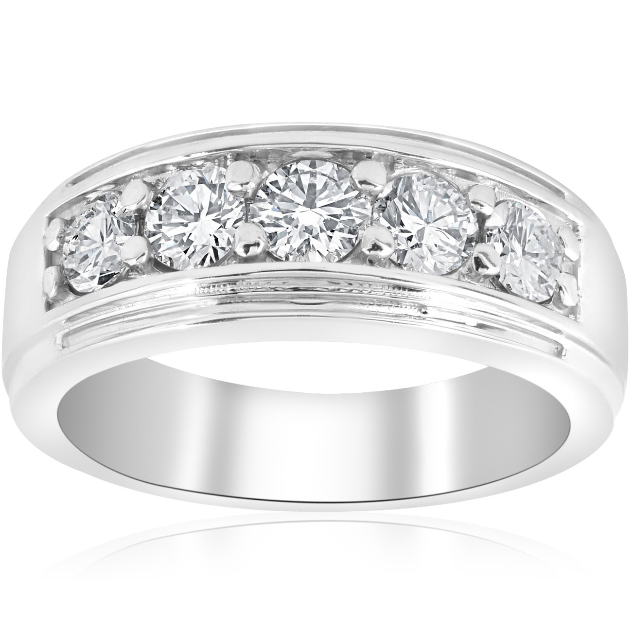 Men Diamond Engagement Rings
 Channel Set Men s Wedding Ring Band SI G 1 Ct Diamond 14K