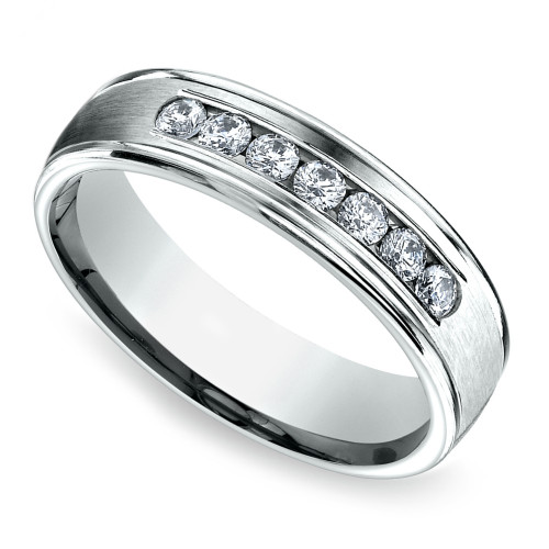 Men Platinum Wedding Bands
 Channel Diamond Men s Wedding Ring in Platinum 6mm
