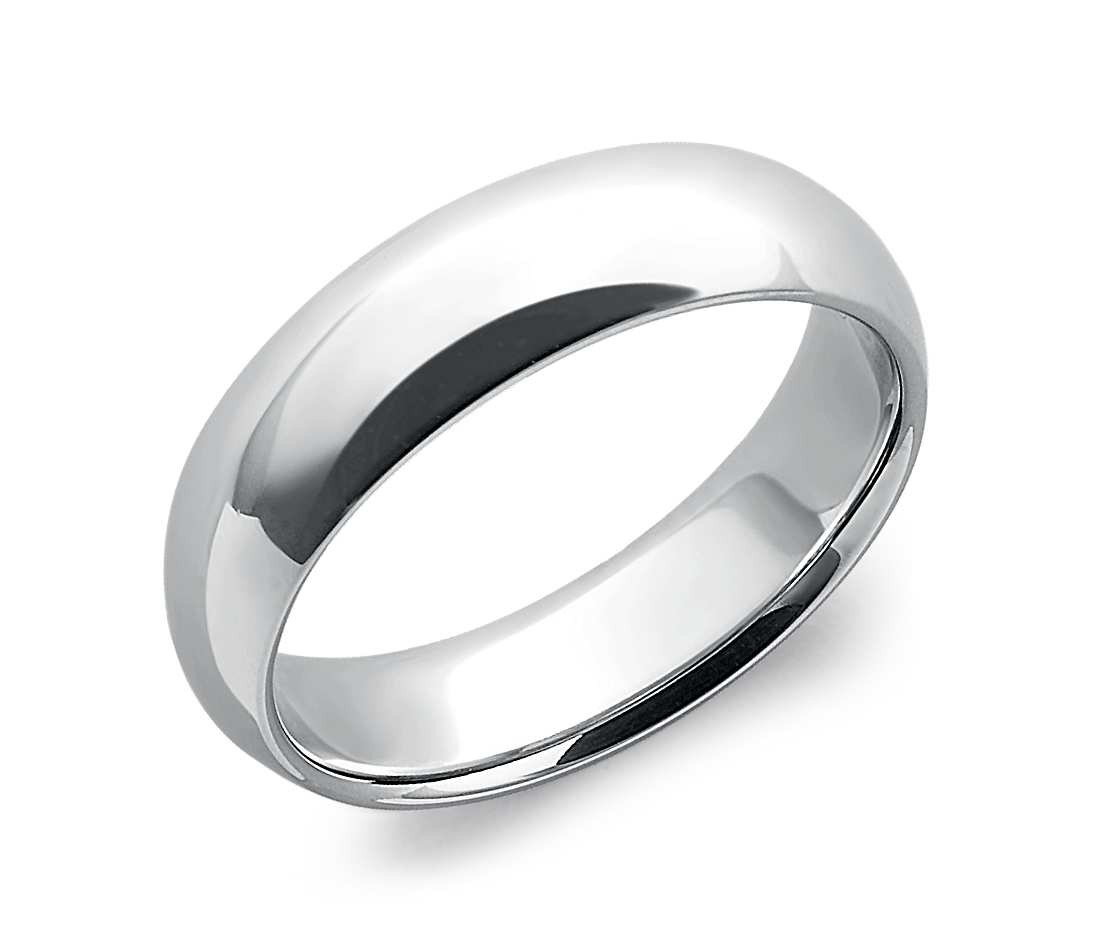 Men Platinum Wedding Bands
 fort Fit Wedding Ring in Platinum 6mm