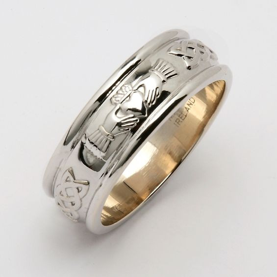 Men's Sterling Silver Wedding Bands
 Sterling Silver Men s Claddagh Wedding Ring 7mm