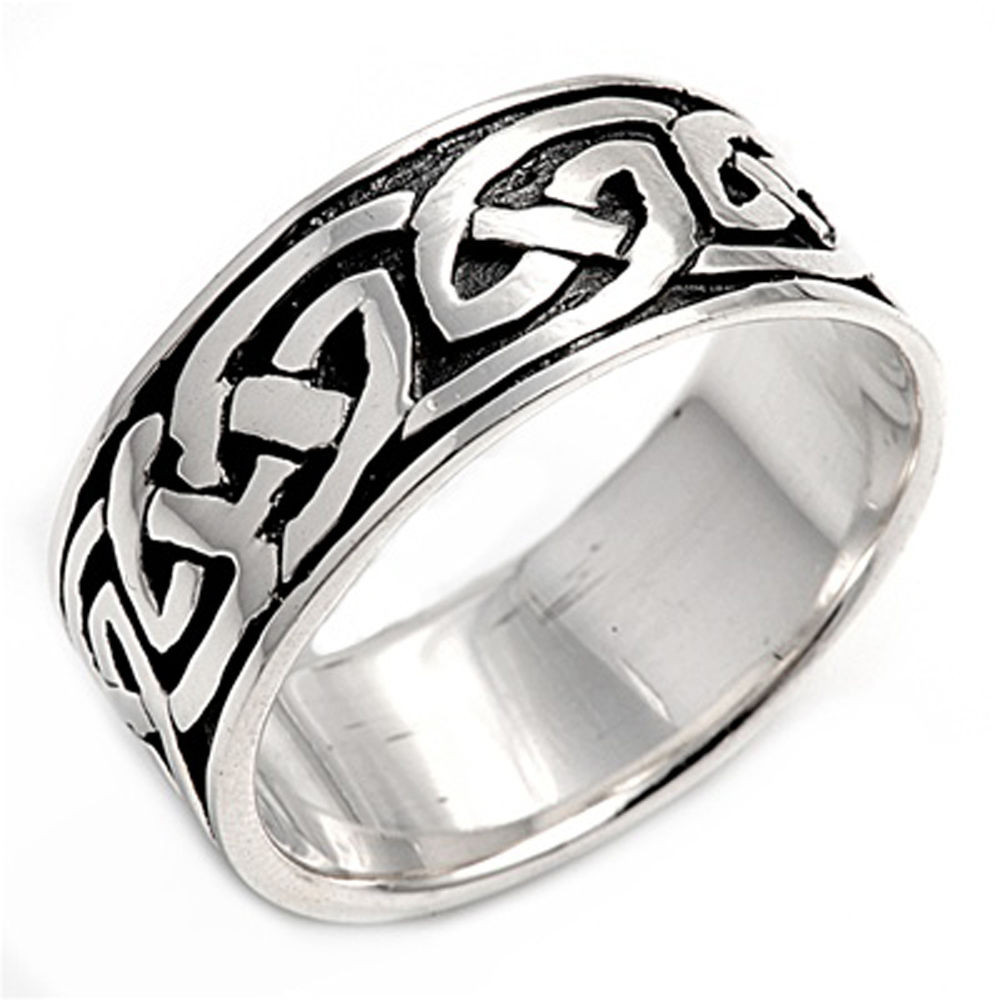 Men's Sterling Silver Wedding Bands
 Sterling Silver Woman s Men s Celtic Ring Classic Wedding