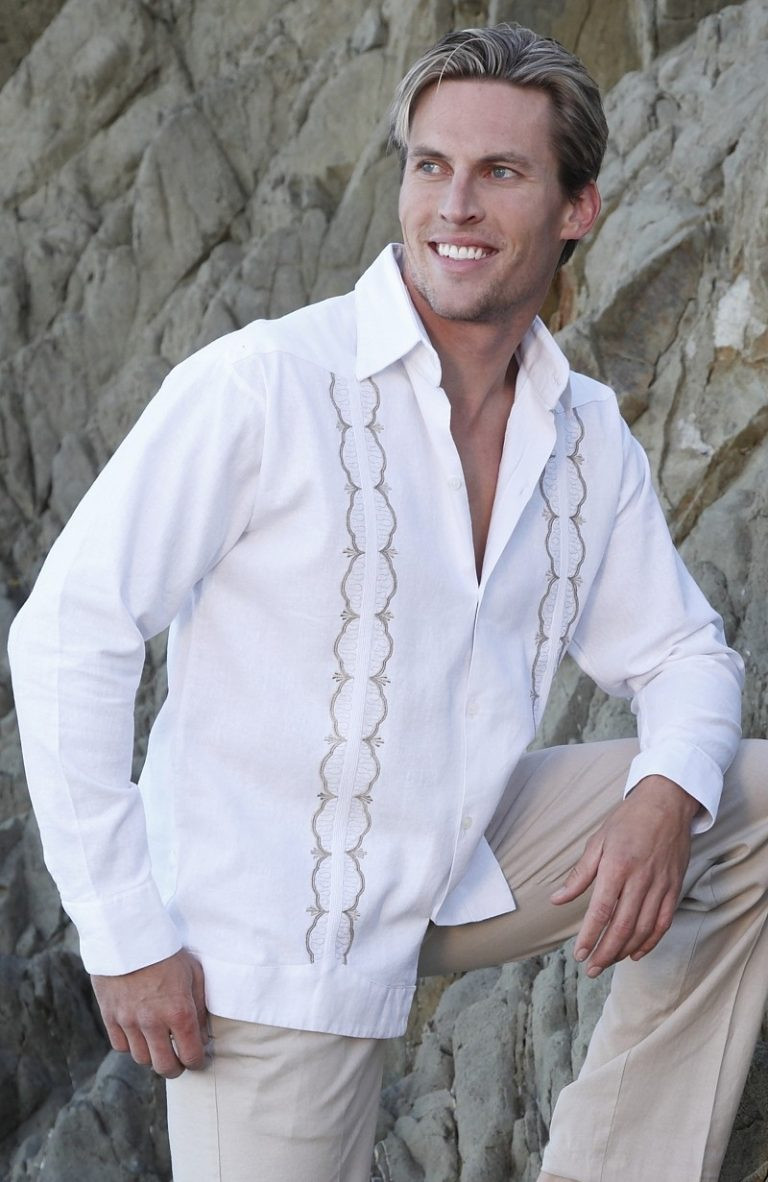 Mens Casual Beach Wedding Attire
 Lucas Custom Italian Linen Shirts for Beach Wedding
