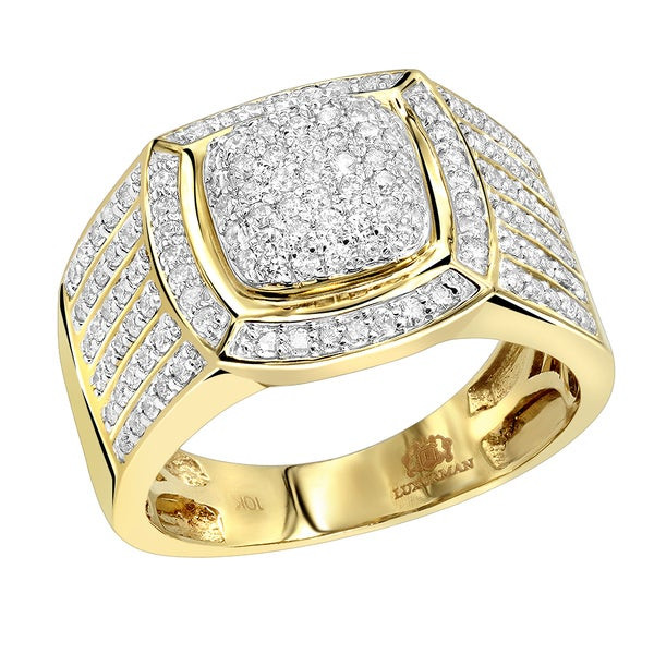 Mens Diamond Pinky Rings
 Shop Luxurman Pinky Rings 1 Carat Men s Diamond Ring