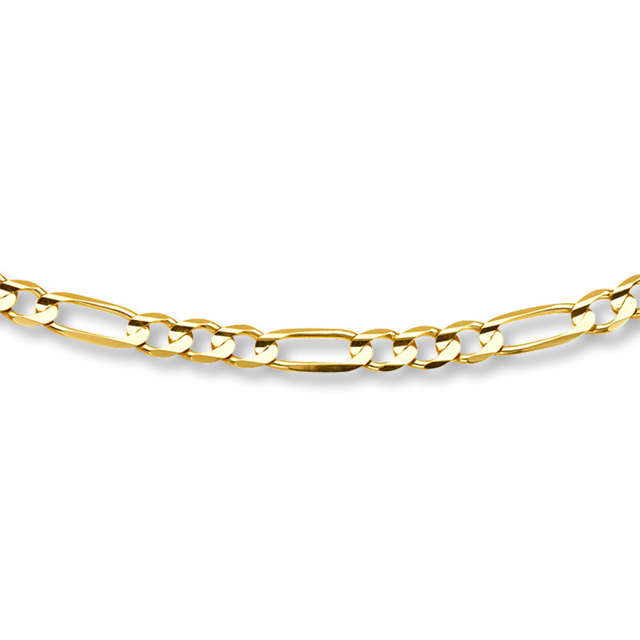 Mens Figaro Necklace
 Men s Figaro Necklace 14K Yellow Gold 24" Length