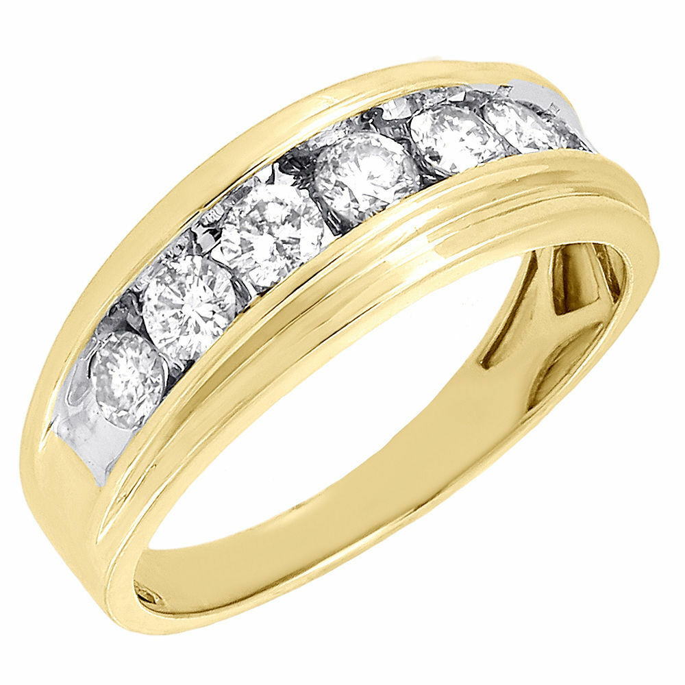 Mens Yellow Gold Diamond Rings
 10K Mens Yellow Gold 7 Stone Diamond Engagement Ring