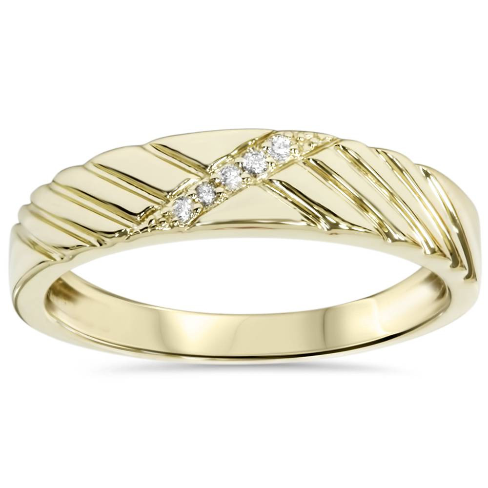 Mens Yellow Gold Diamond Rings
 Mens Diamond Wedding Ring Yellow Gold