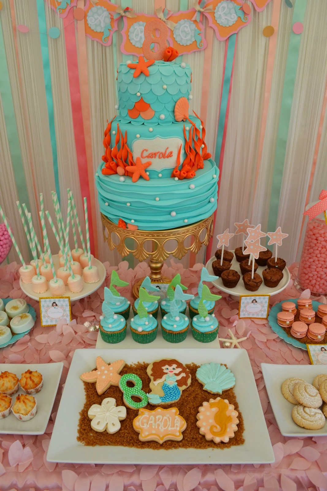 Mermaid Birthday Decorations
 Partylicious Events PR Mermaid Tails Birthday