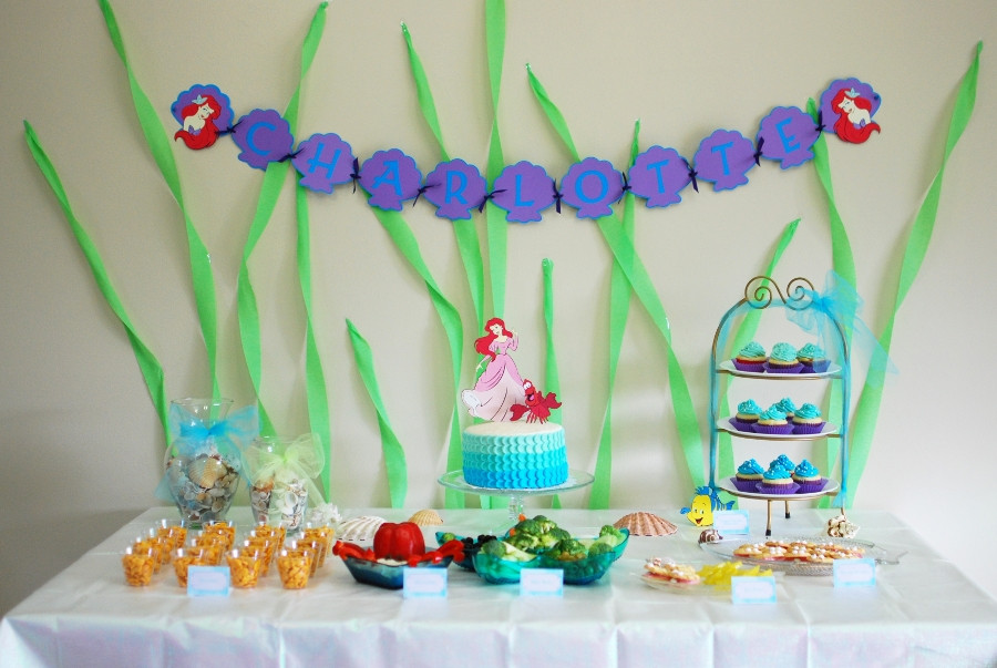 Mermaid Birthday Decorations
 Appetizer for a Crafty Mind Little Mermaid Birthday Party