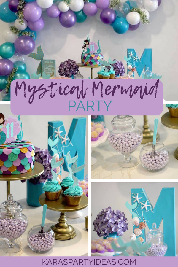 Mermaid Birthday Party Decoration Ideas
 Kara s Party Ideas Mystical Mermaid Party