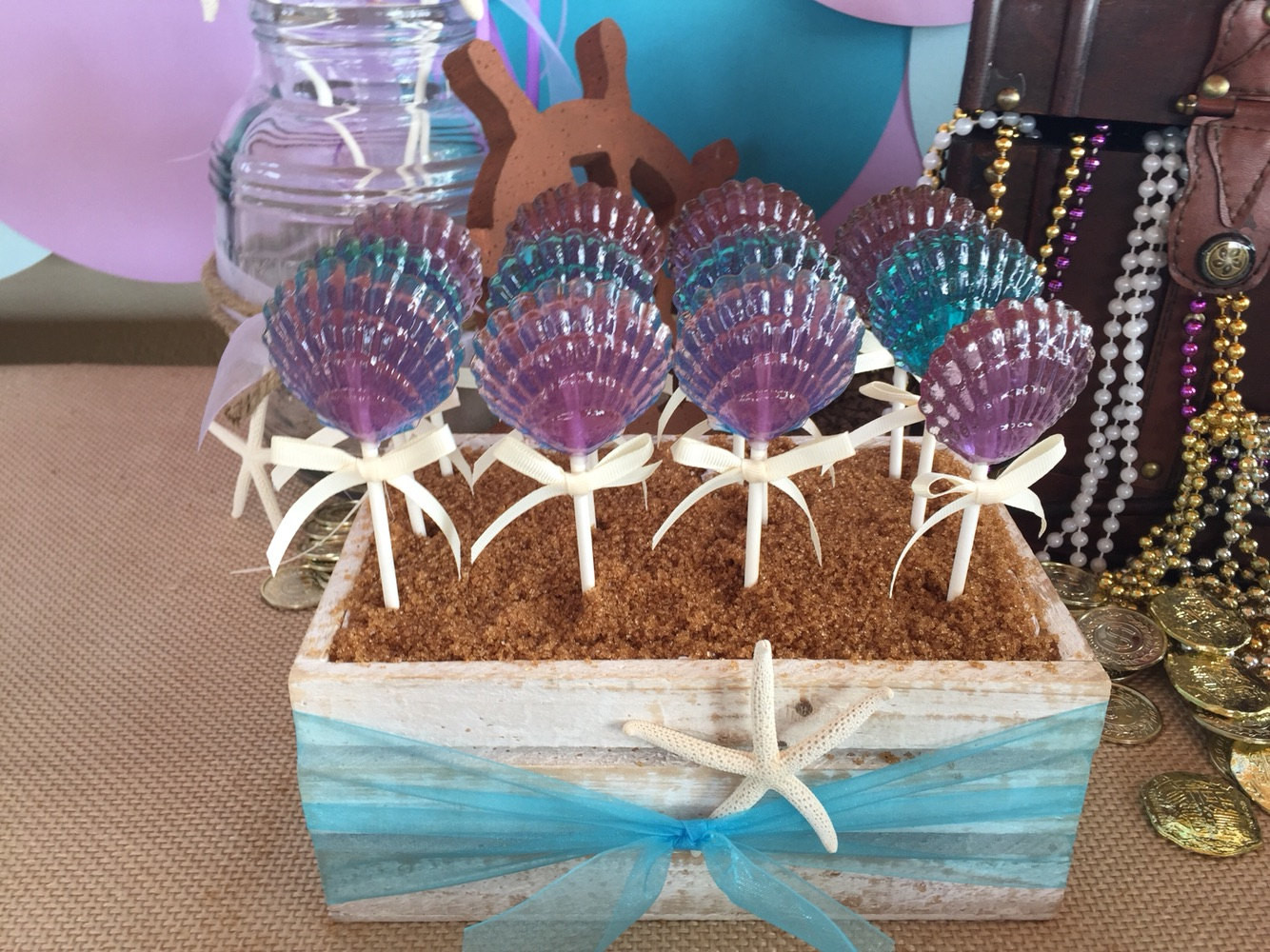 Mermaid Ideas For Party
 12 CLAM SHELL Lollipops Mermaid Party Ariel Party and