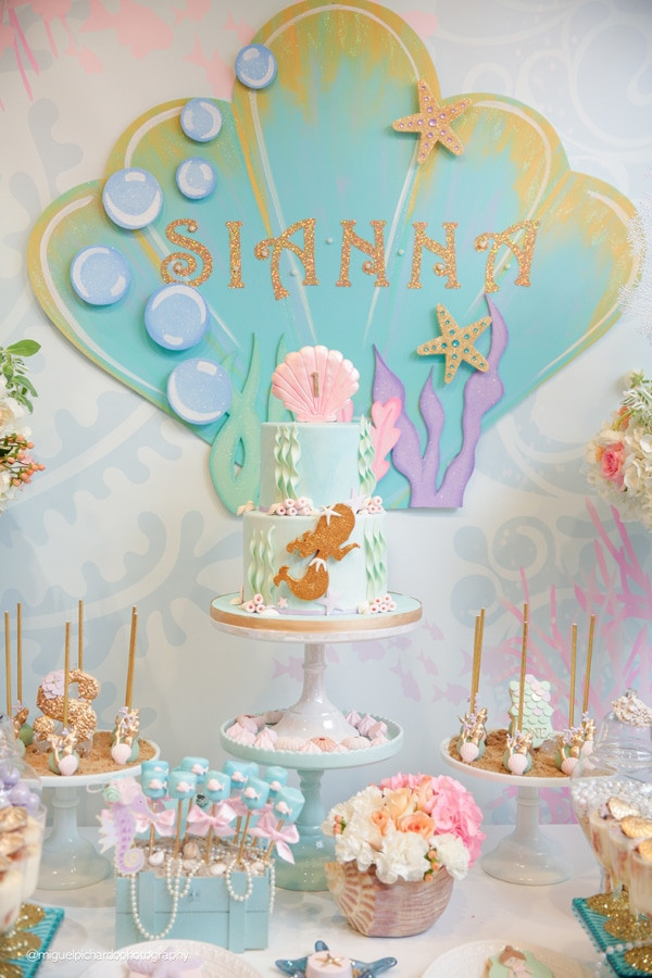 Mermaid Ideas For Party
 Magical Mermaid First Birthday Party Pretty My Party