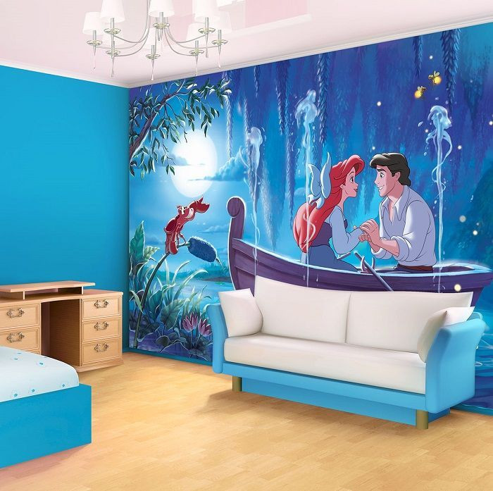 Mermaid Kids Room
 Ariel the little Mermaid Disney character giant wall mural